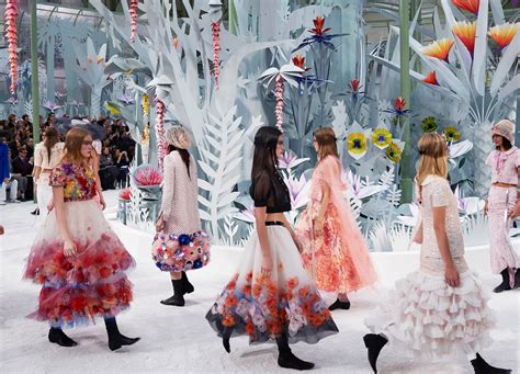 chanel garden fashion show|chanel's floral flower.